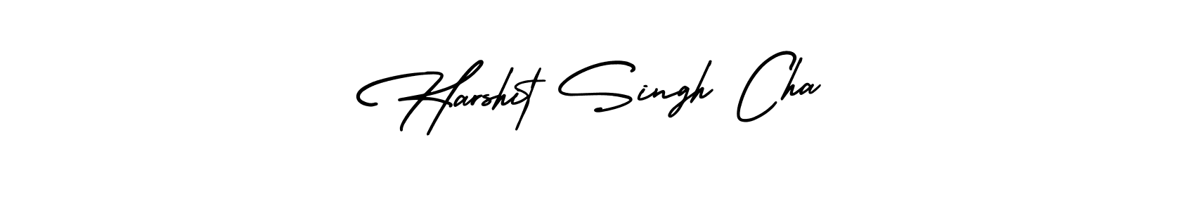 Make a beautiful signature design for name Harshit Singh Cha. With this signature (AmerikaSignatureDemo-Regular) style, you can create a handwritten signature for free. Harshit Singh Cha signature style 3 images and pictures png