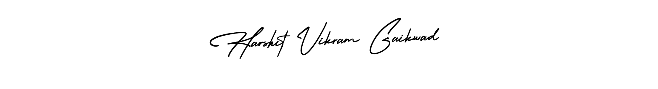 The best way (AmerikaSignatureDemo-Regular) to make a short signature is to pick only two or three words in your name. The name Harshit Vikram Gaikwad include a total of six letters. For converting this name. Harshit Vikram Gaikwad signature style 3 images and pictures png