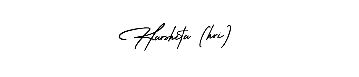 You should practise on your own different ways (AmerikaSignatureDemo-Regular) to write your name (Harshita (hri)) in signature. don't let someone else do it for you. Harshita (hri) signature style 3 images and pictures png