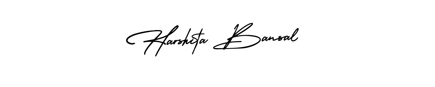 This is the best signature style for the Harshita Bansal name. Also you like these signature font (AmerikaSignatureDemo-Regular). Mix name signature. Harshita Bansal signature style 3 images and pictures png