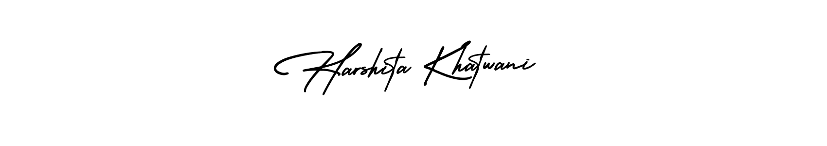 Make a beautiful signature design for name Harshita Khatwani. With this signature (AmerikaSignatureDemo-Regular) style, you can create a handwritten signature for free. Harshita Khatwani signature style 3 images and pictures png