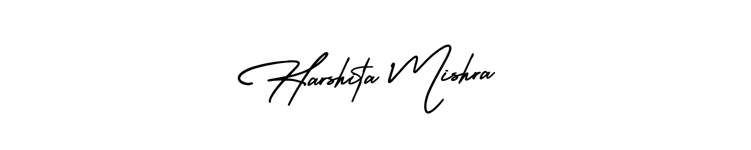 It looks lik you need a new signature style for name Harshita Mishra. Design unique handwritten (AmerikaSignatureDemo-Regular) signature with our free signature maker in just a few clicks. Harshita Mishra signature style 3 images and pictures png