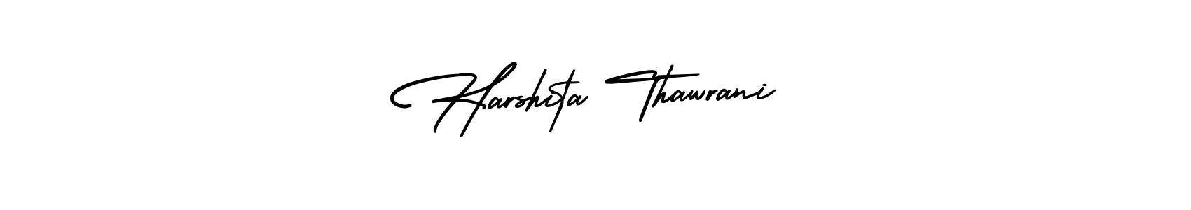 How to make Harshita Thawrani name signature. Use AmerikaSignatureDemo-Regular style for creating short signs online. This is the latest handwritten sign. Harshita Thawrani signature style 3 images and pictures png