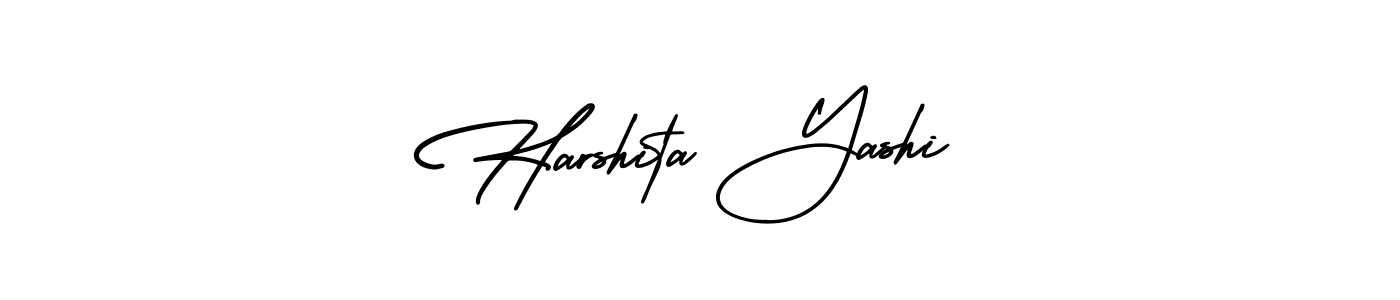 Create a beautiful signature design for name Harshita Yashi. With this signature (AmerikaSignatureDemo-Regular) fonts, you can make a handwritten signature for free. Harshita Yashi signature style 3 images and pictures png