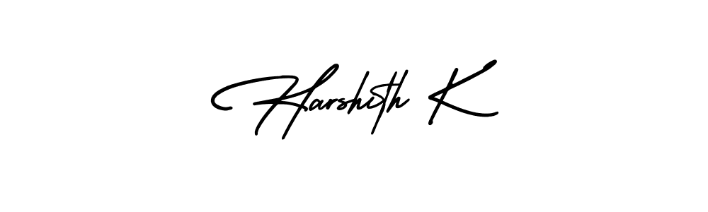 It looks lik you need a new signature style for name Harshith K. Design unique handwritten (AmerikaSignatureDemo-Regular) signature with our free signature maker in just a few clicks. Harshith K signature style 3 images and pictures png
