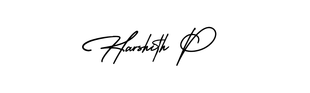 How to Draw Harshith P signature style? AmerikaSignatureDemo-Regular is a latest design signature styles for name Harshith P. Harshith P signature style 3 images and pictures png