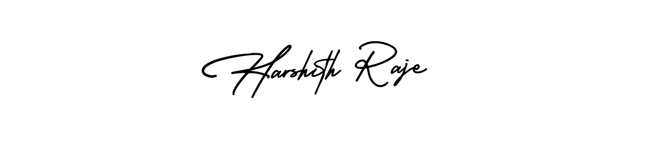 You should practise on your own different ways (AmerikaSignatureDemo-Regular) to write your name (Harshith Raje) in signature. don't let someone else do it for you. Harshith Raje signature style 3 images and pictures png