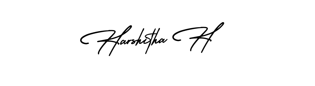 Make a beautiful signature design for name Harshitha H. Use this online signature maker to create a handwritten signature for free. Harshitha H signature style 3 images and pictures png