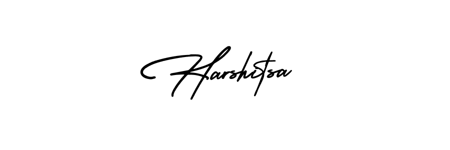 Make a beautiful signature design for name Harshitsa. With this signature (AmerikaSignatureDemo-Regular) style, you can create a handwritten signature for free. Harshitsa signature style 3 images and pictures png