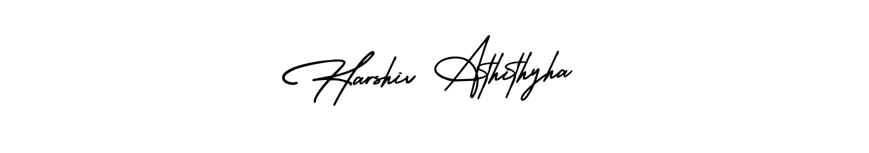 Use a signature maker to create a handwritten signature online. With this signature software, you can design (AmerikaSignatureDemo-Regular) your own signature for name Harshiv Athithyha. Harshiv Athithyha signature style 3 images and pictures png