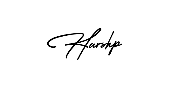 Harshp stylish signature style. Best Handwritten Sign (AmerikaSignatureDemo-Regular) for my name. Handwritten Signature Collection Ideas for my name Harshp. Harshp signature style 3 images and pictures png