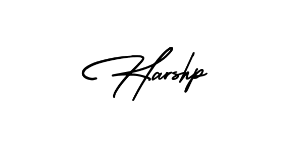 Harshp stylish signature style. Best Handwritten Sign (AmerikaSignatureDemo-Regular) for my name. Handwritten Signature Collection Ideas for my name Harshp. Harshp signature style 3 images and pictures png