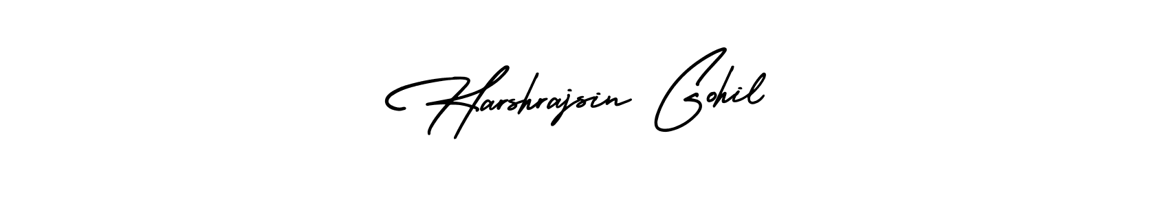 How to make Harshrajsin Gohil name signature. Use AmerikaSignatureDemo-Regular style for creating short signs online. This is the latest handwritten sign. Harshrajsin Gohil signature style 3 images and pictures png