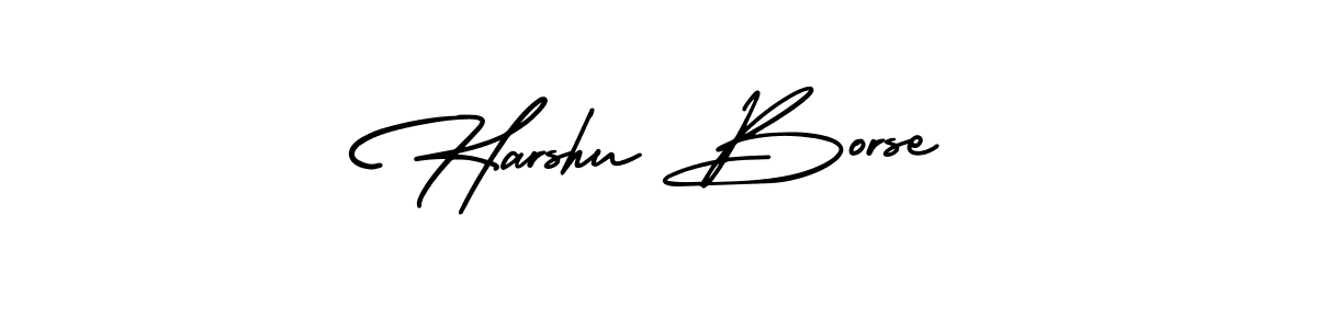 Make a beautiful signature design for name Harshu Borse. With this signature (AmerikaSignatureDemo-Regular) style, you can create a handwritten signature for free. Harshu Borse signature style 3 images and pictures png