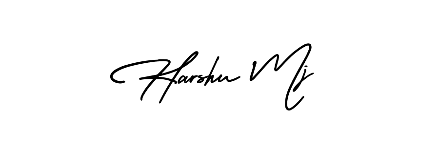 It looks lik you need a new signature style for name Harshu Mj. Design unique handwritten (AmerikaSignatureDemo-Regular) signature with our free signature maker in just a few clicks. Harshu Mj signature style 3 images and pictures png