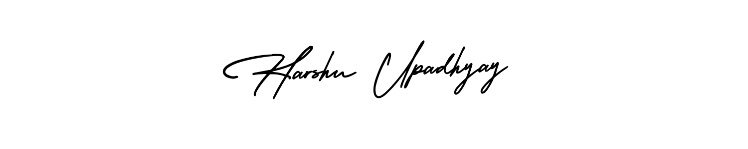 Make a beautiful signature design for name Harshu Upadhyay. With this signature (AmerikaSignatureDemo-Regular) style, you can create a handwritten signature for free. Harshu Upadhyay signature style 3 images and pictures png
