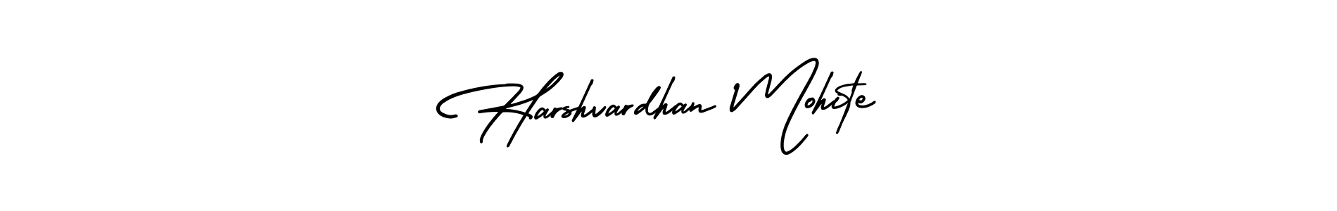 You should practise on your own different ways (AmerikaSignatureDemo-Regular) to write your name (Harshvardhan Mohite) in signature. don't let someone else do it for you. Harshvardhan Mohite signature style 3 images and pictures png