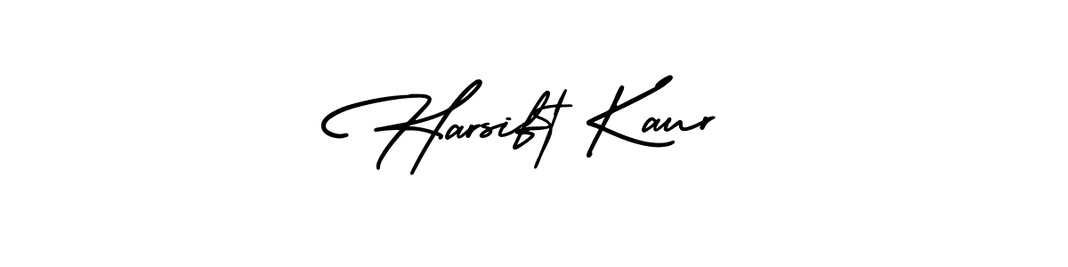 Make a beautiful signature design for name Harsift Kaur. With this signature (AmerikaSignatureDemo-Regular) style, you can create a handwritten signature for free. Harsift Kaur signature style 3 images and pictures png