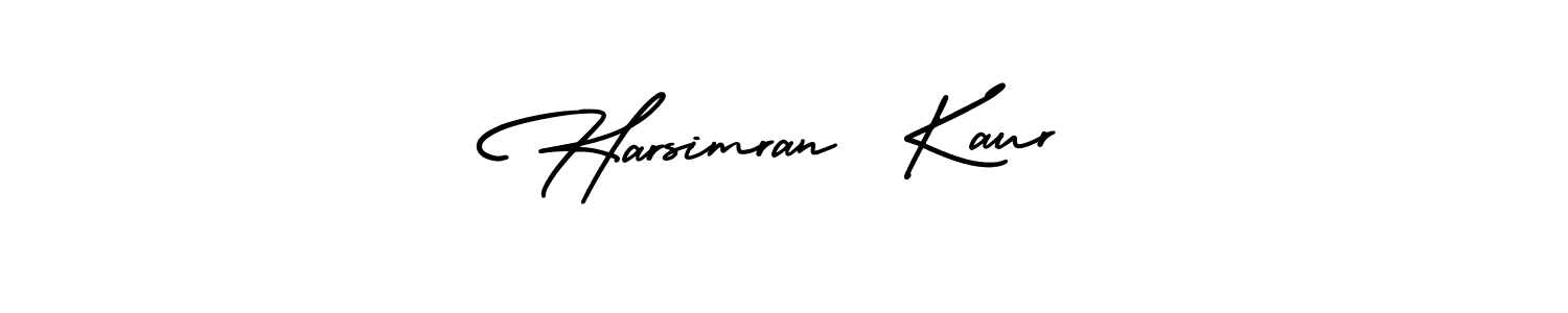 This is the best signature style for the Harsimran  Kaur name. Also you like these signature font (AmerikaSignatureDemo-Regular). Mix name signature. Harsimran  Kaur signature style 3 images and pictures png