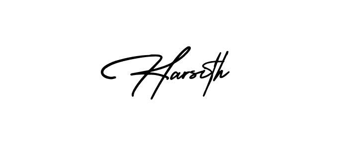 How to make Harsith signature? AmerikaSignatureDemo-Regular is a professional autograph style. Create handwritten signature for Harsith name. Harsith signature style 3 images and pictures png