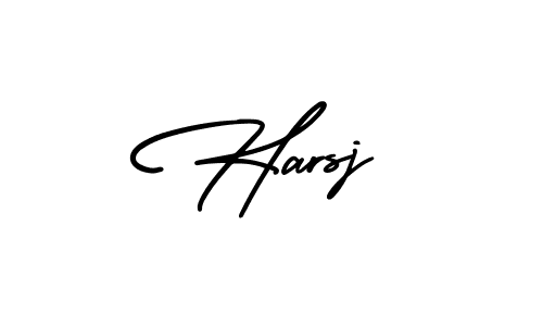 How to Draw Harsj signature style? AmerikaSignatureDemo-Regular is a latest design signature styles for name Harsj. Harsj signature style 3 images and pictures png