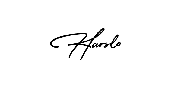 How to make Harslo signature? AmerikaSignatureDemo-Regular is a professional autograph style. Create handwritten signature for Harslo name. Harslo signature style 3 images and pictures png