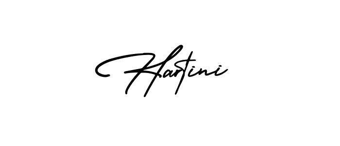 Design your own signature with our free online signature maker. With this signature software, you can create a handwritten (AmerikaSignatureDemo-Regular) signature for name Hartini. Hartini signature style 3 images and pictures png