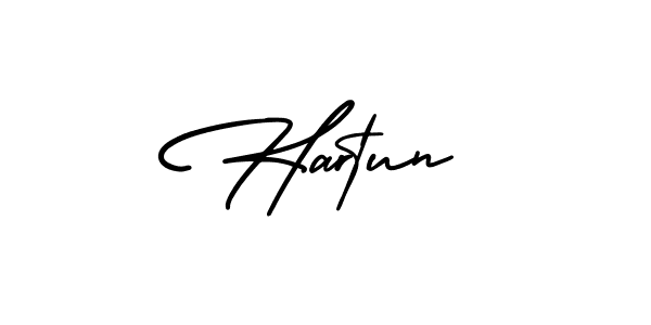 Hartun stylish signature style. Best Handwritten Sign (AmerikaSignatureDemo-Regular) for my name. Handwritten Signature Collection Ideas for my name Hartun. Hartun signature style 3 images and pictures png