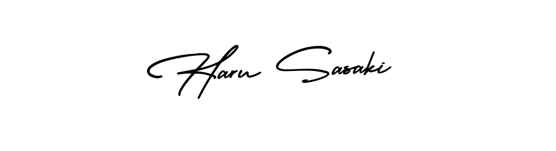 It looks lik you need a new signature style for name Haru Sasaki. Design unique handwritten (AmerikaSignatureDemo-Regular) signature with our free signature maker in just a few clicks. Haru Sasaki signature style 3 images and pictures png