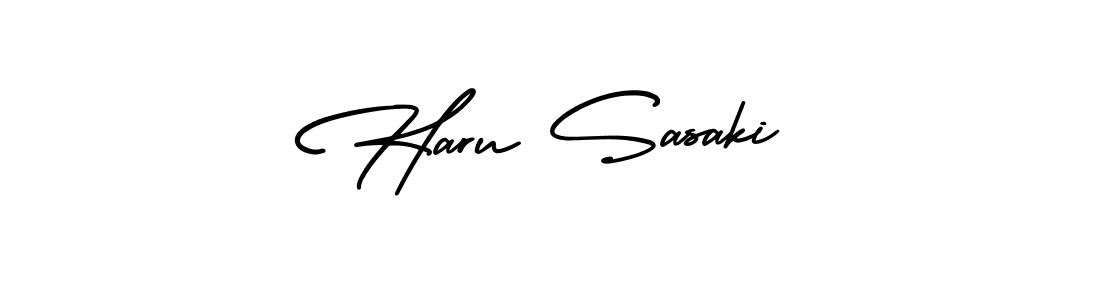 It looks lik you need a new signature style for name Haru Sasaki. Design unique handwritten (AmerikaSignatureDemo-Regular) signature with our free signature maker in just a few clicks. Haru Sasaki signature style 3 images and pictures png