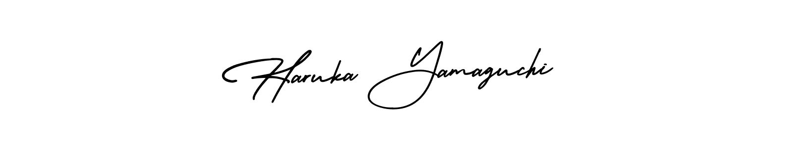Use a signature maker to create a handwritten signature online. With this signature software, you can design (AmerikaSignatureDemo-Regular) your own signature for name Haruka Yamaguchi. Haruka Yamaguchi signature style 3 images and pictures png