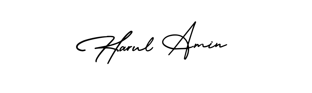 Similarly AmerikaSignatureDemo-Regular is the best handwritten signature design. Signature creator online .You can use it as an online autograph creator for name Harul Amin. Harul Amin signature style 3 images and pictures png