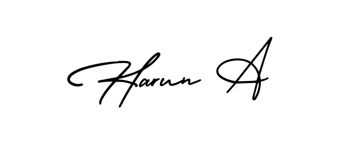 How to make Harun A signature? AmerikaSignatureDemo-Regular is a professional autograph style. Create handwritten signature for Harun A name. Harun A signature style 3 images and pictures png