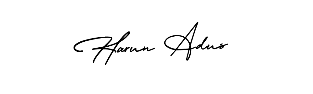 It looks lik you need a new signature style for name Harun Adus. Design unique handwritten (AmerikaSignatureDemo-Regular) signature with our free signature maker in just a few clicks. Harun Adus signature style 3 images and pictures png