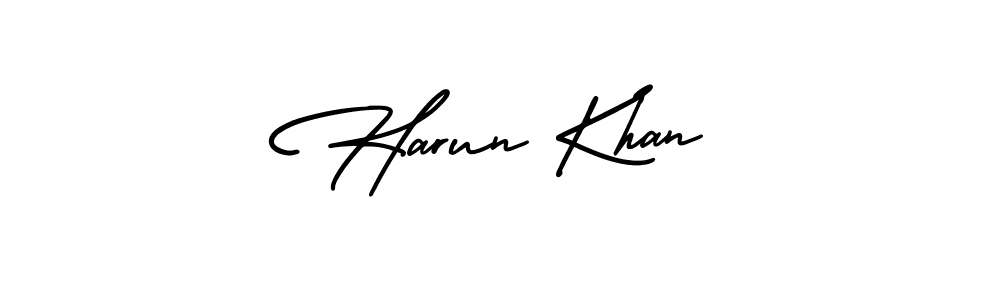 How to Draw Harun Khan signature style? AmerikaSignatureDemo-Regular is a latest design signature styles for name Harun Khan. Harun Khan signature style 3 images and pictures png