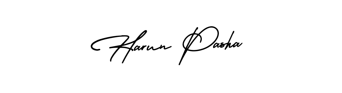 Make a beautiful signature design for name Harun Pasha. With this signature (AmerikaSignatureDemo-Regular) style, you can create a handwritten signature for free. Harun Pasha signature style 3 images and pictures png
