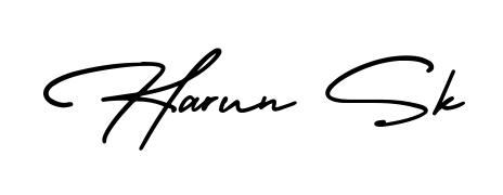 Elevate your brand with a stunning Harun Sk eSignature. The AmerikaSignatureDemo-Regular style provides a balanced, flowing aesthetic for everyday signing. Harun Sk signature style 3 images and pictures png