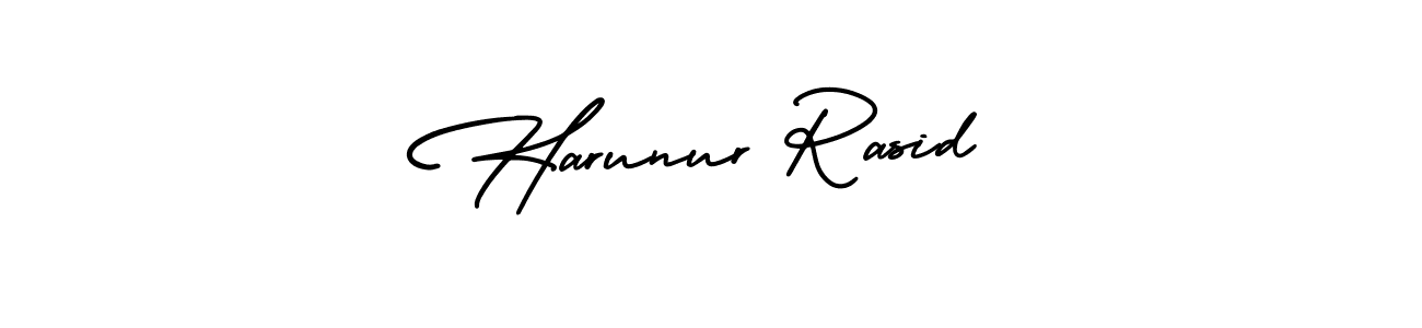 You should practise on your own different ways (AmerikaSignatureDemo-Regular) to write your name (Harunur Rasid) in signature. don't let someone else do it for you. Harunur Rasid signature style 3 images and pictures png