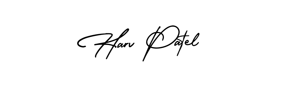 Harv Patel stylish signature style. Best Handwritten Sign (AmerikaSignatureDemo-Regular) for my name. Handwritten Signature Collection Ideas for my name Harv Patel. Harv Patel signature style 3 images and pictures png