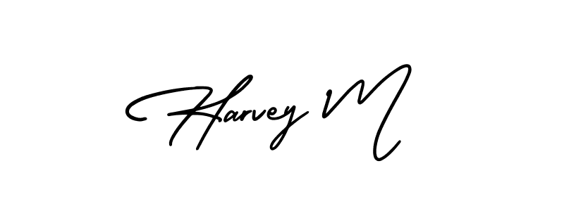 Design your own signature with our free online signature maker. With this signature software, you can create a handwritten (AmerikaSignatureDemo-Regular) signature for name Harvey M. Harvey M signature style 3 images and pictures png