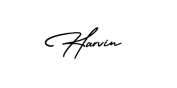 The best way (AmerikaSignatureDemo-Regular) to make a short signature is to pick only two or three words in your name. The name Harvin include a total of six letters. For converting this name. Harvin signature style 3 images and pictures png