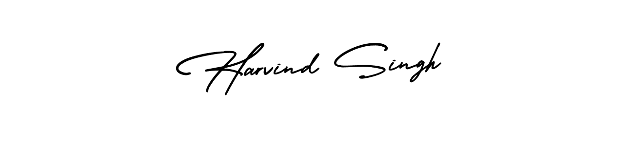 The best way (AmerikaSignatureDemo-Regular) to make a short signature is to pick only two or three words in your name. The name Harvind Singh include a total of six letters. For converting this name. Harvind Singh signature style 3 images and pictures png