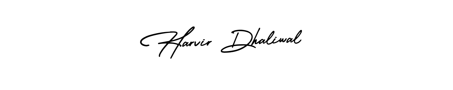 Harvir Dhaliwal stylish signature style. Best Handwritten Sign (AmerikaSignatureDemo-Regular) for my name. Handwritten Signature Collection Ideas for my name Harvir Dhaliwal. Harvir Dhaliwal signature style 3 images and pictures png