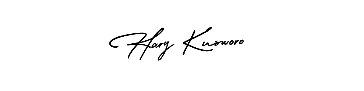 It looks lik you need a new signature style for name Hary Kusworo. Design unique handwritten (AmerikaSignatureDemo-Regular) signature with our free signature maker in just a few clicks. Hary Kusworo signature style 3 images and pictures png