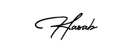 A stylish, flowing autograph style designed for name Hasab using AmerikaSignatureDemo-Regular typography. Perfect for digital creative projects. Hasab signature style 3 images and pictures png