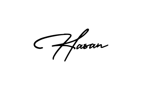 The best way (AmerikaSignatureDemo-Regular) to make a short signature is to pick only two or three words in your name. The name Hasan include a total of six letters. For converting this name. Hasan signature style 3 images and pictures png