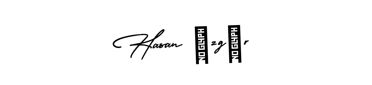 Create a beautiful signature design for name Hasan Özgür. With this signature (AmerikaSignatureDemo-Regular) fonts, you can make a handwritten signature for free. Hasan Özgür signature style 3 images and pictures png