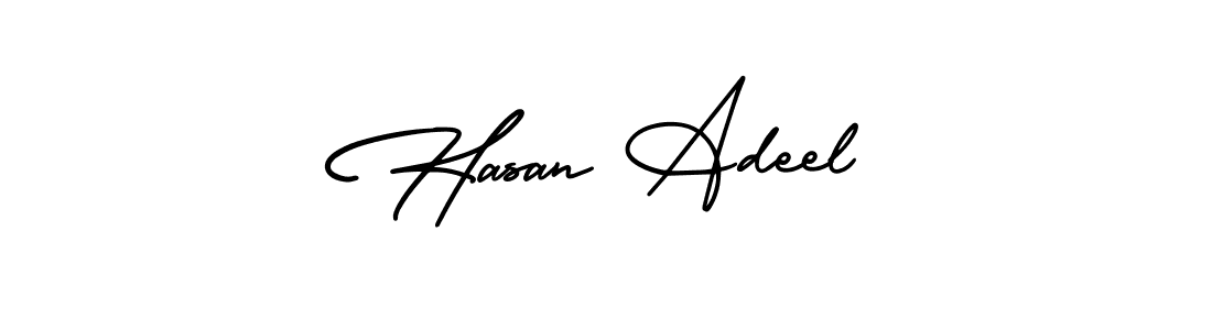 if you are searching for the best signature style for your name Hasan Adeel. so please give up your signature search. here we have designed multiple signature styles  using AmerikaSignatureDemo-Regular. Hasan Adeel signature style 3 images and pictures png