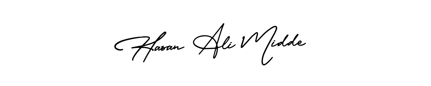 Also You can easily find your signature by using the search form. We will create Hasan Ali Midde name handwritten signature images for you free of cost using AmerikaSignatureDemo-Regular sign style. Hasan Ali Midde signature style 3 images and pictures png