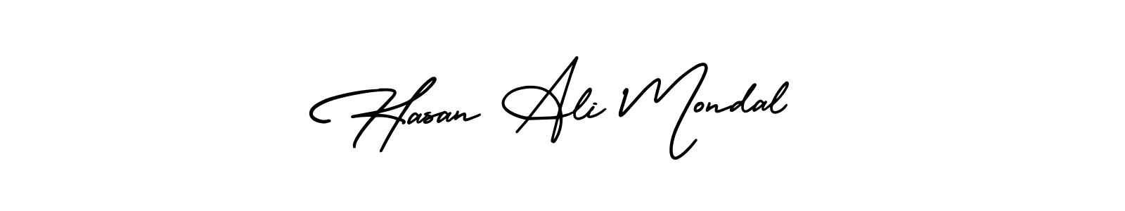 Hasan Ali Mondal stylish signature style. Best Handwritten Sign (AmerikaSignatureDemo-Regular) for my name. Handwritten Signature Collection Ideas for my name Hasan Ali Mondal. Hasan Ali Mondal signature style 3 images and pictures png